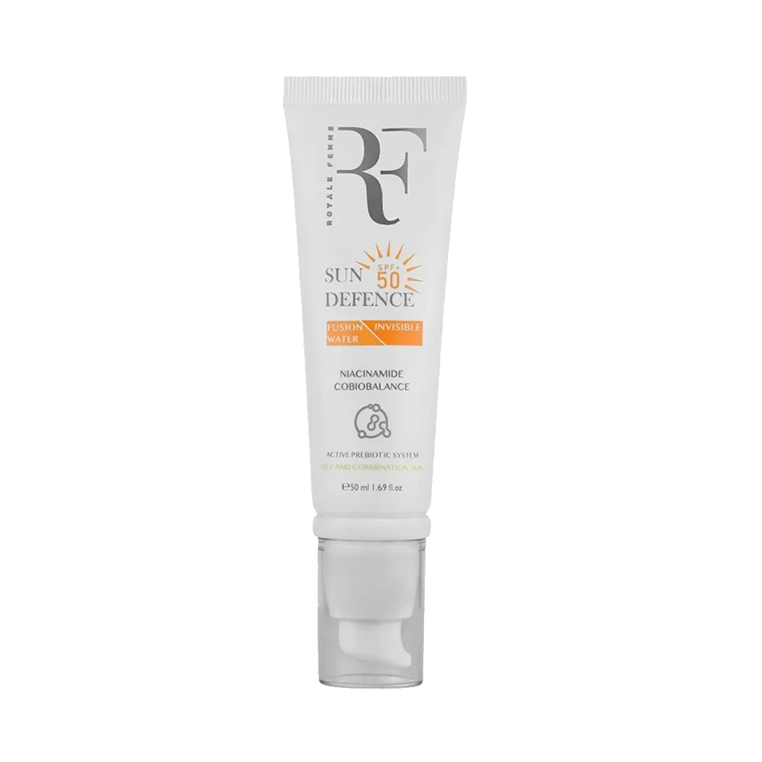 کرم ضد آفتاب بدون رنگ فیوژن واتر پوست چرب SPF50 آر اف